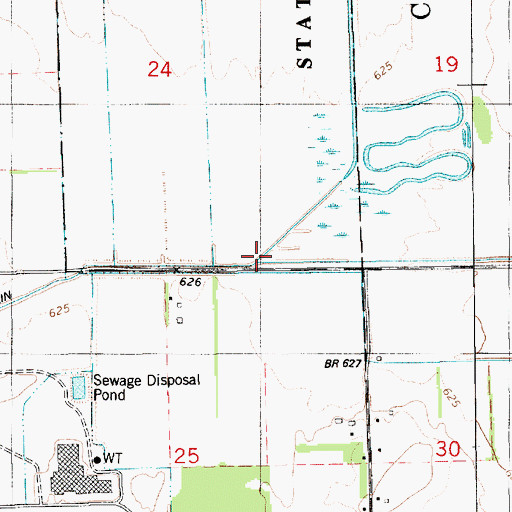 Topographic Map of North State Road Drain, MI