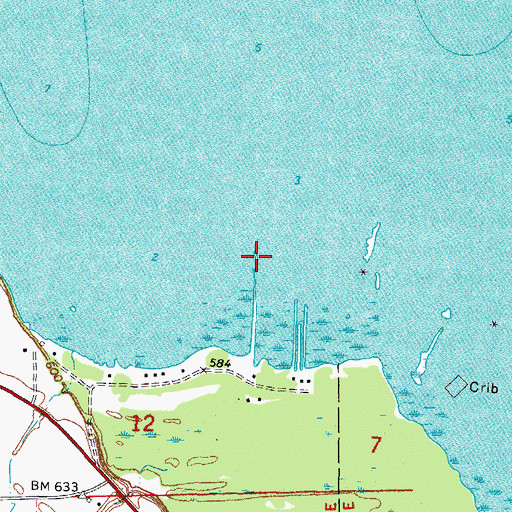 Topographic Map of Oscabe Point, MI
