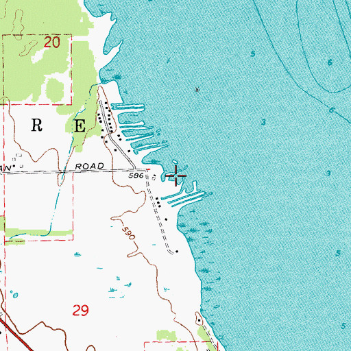 Topographic Map of Snug Harbor, MI