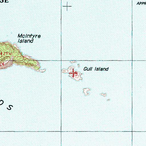 Topographic Map of Gull Island, MI