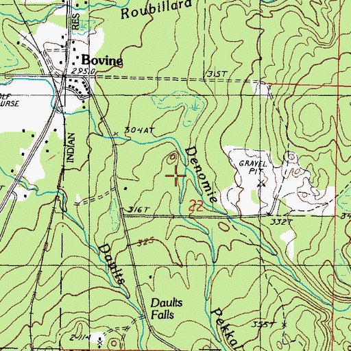 Topographic Map of Pekkala Creek, MI