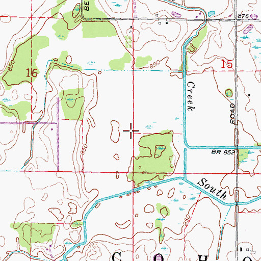 Topographic Map of Township of Cohoctah, MI