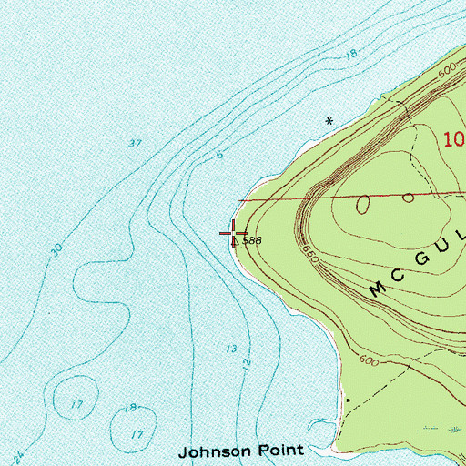 Topographic Map of McGulpin Point, MI