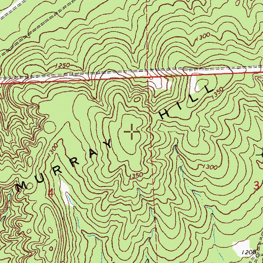 Topographic Map of Murray Hill, MI