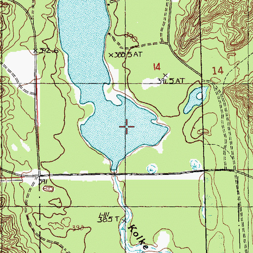 Topographic Map of Lake Tecon, MI