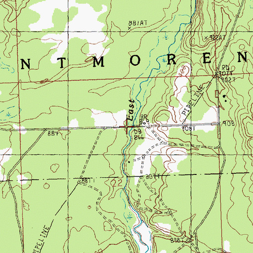 Topographic Map of Barber Bridge, MI