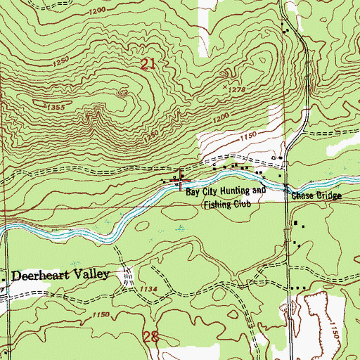 Topographic Map of Bay City Hunting and Fishing Club, MI