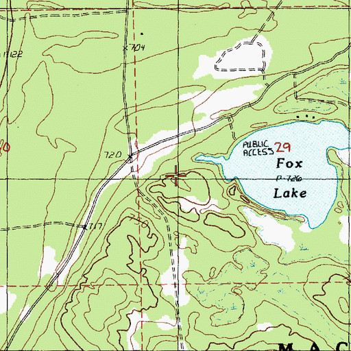 Topographic Map of Beaver Island Lookout Tower, MI