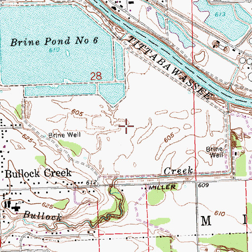 Topographic Map of Brine Pond Number 6, MI
