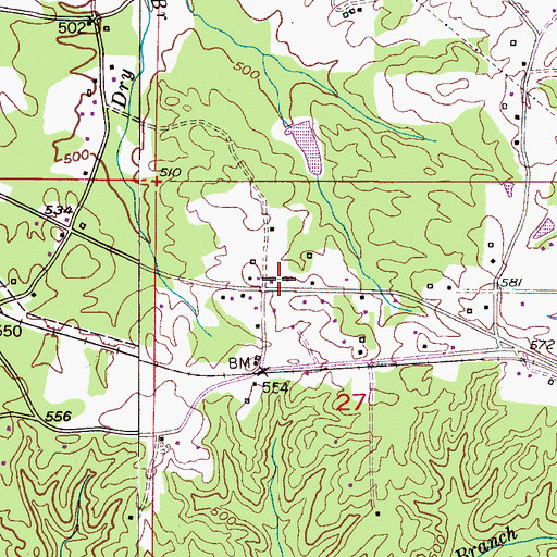 Topographic Map of Mammouth Church, AL