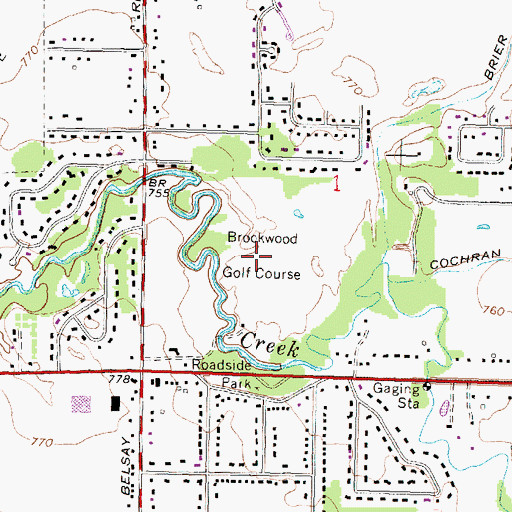 Topographic Map of Brookwood Golf Course, MI