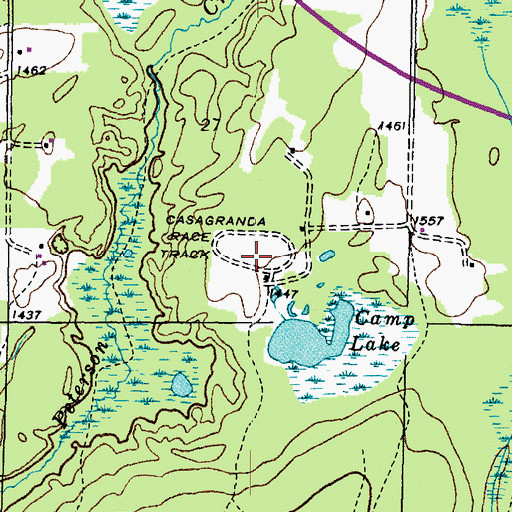 Topographic Map of Casagranda Race Track, MI
