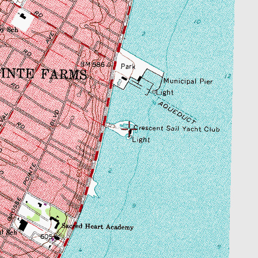 Topographic Map of Crescent Sail Yacht Club, MI