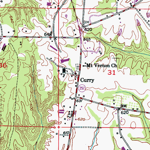 Topographic Map of New Hope Church, AL