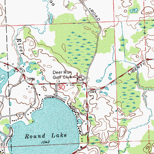 Topographic Map of Deer Run Golf Club, MI