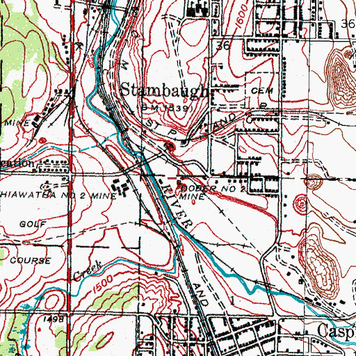 Topographic Map of Dober Number 2 Mine, MI