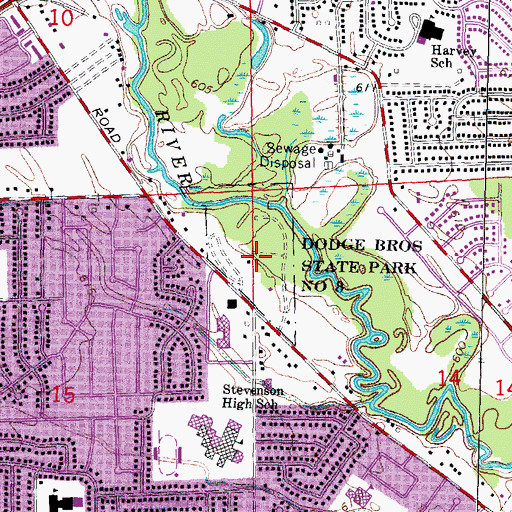 Topographic Map of Dodge Brothers State Park Number 8, MI
