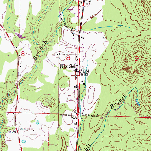Topographic Map of New Zion Church, AL