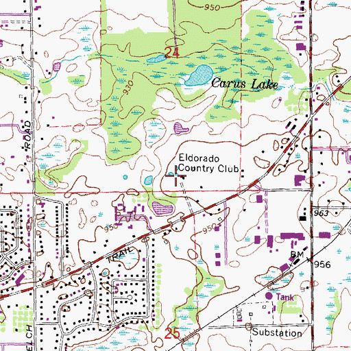 Topographic Map of Eldorado Country Club, MI