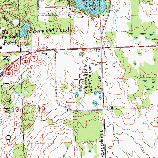 Topographic Map of Fairview Hills Golf Course, MI