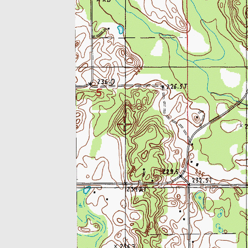 Topographic Map of Ferry Lookout Tower, MI