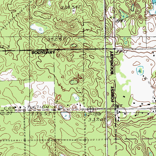 Topographic Map of Fife Lake Lookout Tower, MI
