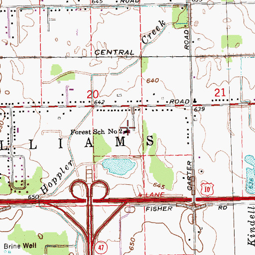 Topographic Map of Forest School Number 2, MI