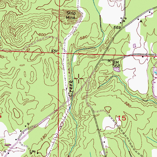 Topographic Map of Prospect Mines, AL