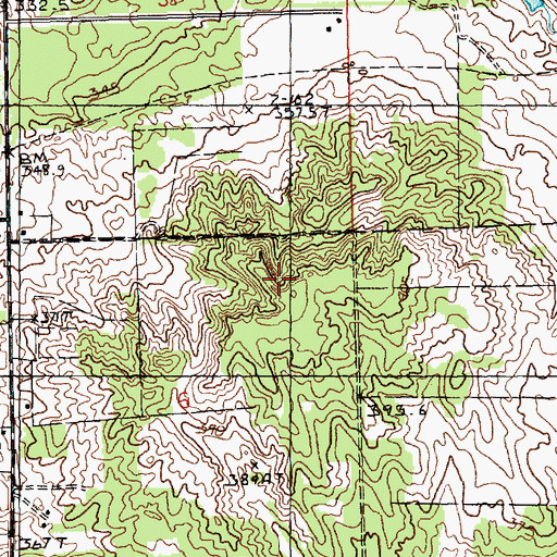 Topographic Map of Garfield Lookout Tower, MI