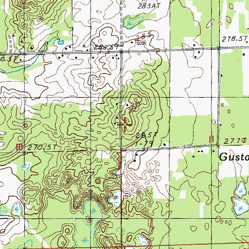 Topographic Map of Gibbs Lookout Tower, MI