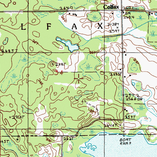 Topographic Map of Gilbert Lake Oil Field, MI