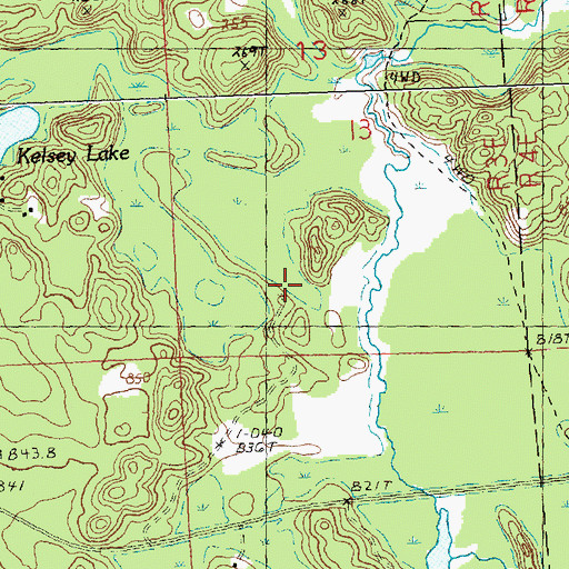 Topographic Map of Hagensville Hunting Club, MI