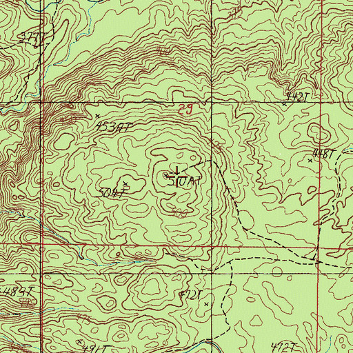 Topographic Map of Hairpin Curve Lookout Tower, MI