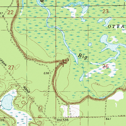 Topographic Map of Hemlock Point Gun Club, MI