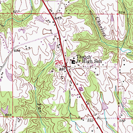 Topographic Map of Thach, AL