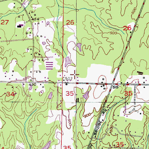 Topographic Map of Twin Lakes Golf Course, AL