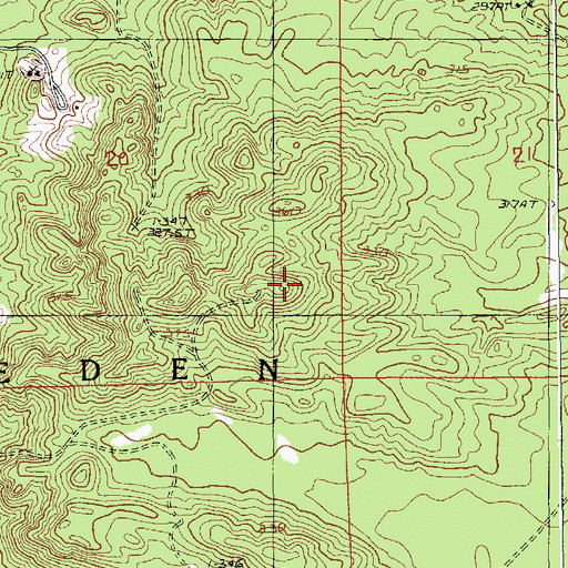 Topographic Map of Irons Lookout Tower, MI
