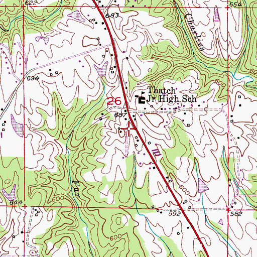 Topographic Map of Union Hill Church, AL