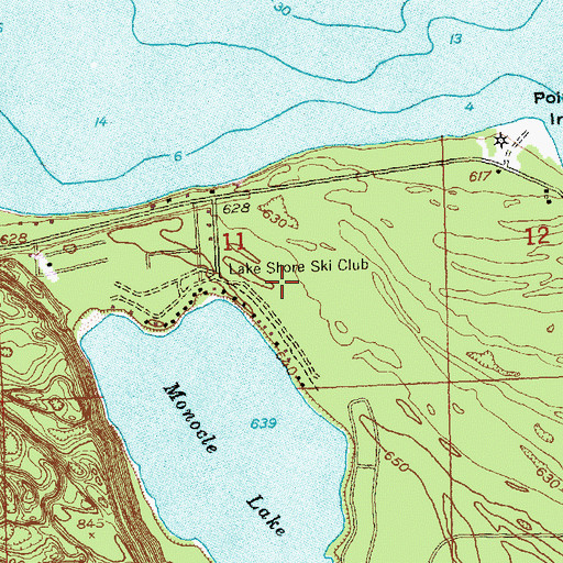 Topographic Map of Lake Shore Ski Club, MI