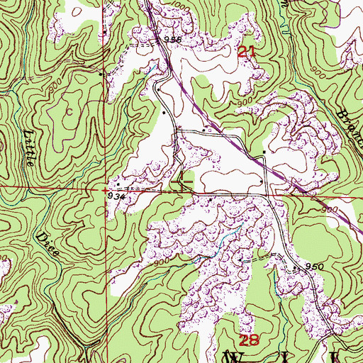 Topographic Map of Meherg School (historical), AL
