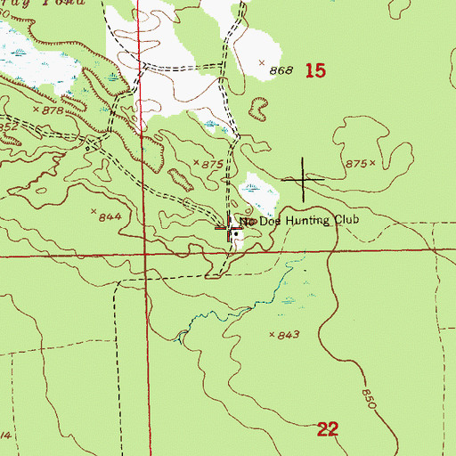 Topographic Map of No Doe Hunting Club, MI