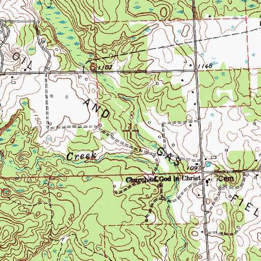 Topographic Map of North Hamilton Oil and Gas Field, MI