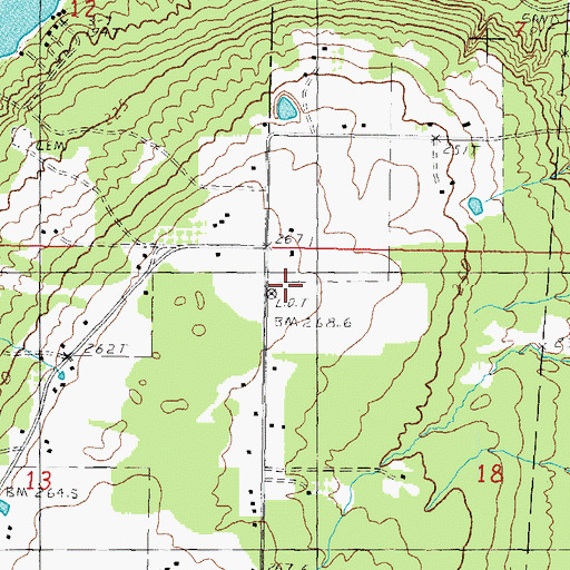 Topographic Map of Otter Lake Lookout Tower, MI