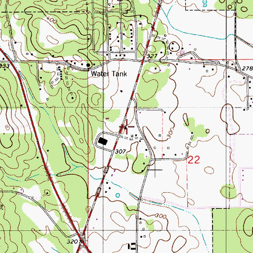 Topographic Map of Brent Church of God, AL