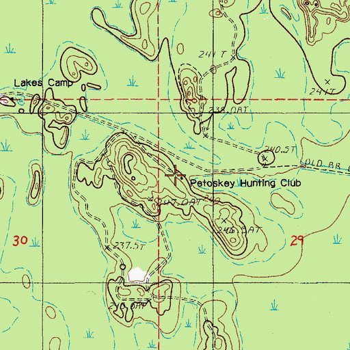 Topographic Map of Petoskey Hunting Club, MI