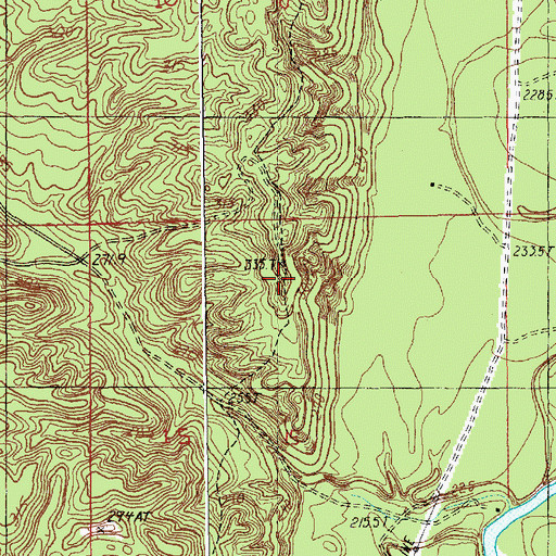 Topographic Map of Red Bridge Lookout Tower, MI