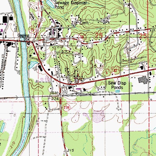 Topographic Map of Shiloh Baptist Church, AL