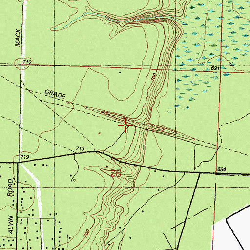 Topographic Map of Sevenmile Hill Lookout Tower, MI