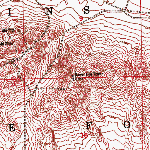 Topographic Map of Sewel Fire Tower, MI