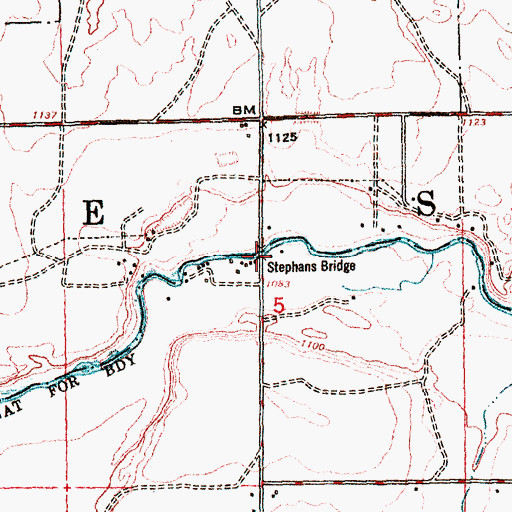 Topographic Map of Stephans Bridge, MI